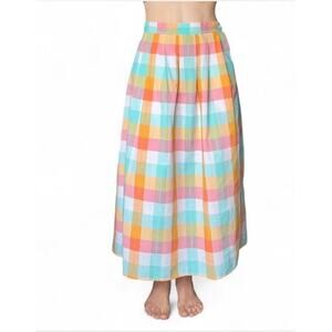 VTG Laura & Jayne Women’s Multicolored Pleated Plaid Skirt Made In Ireland 28”